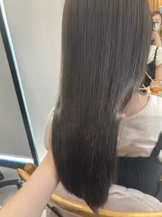 セミロング ✨色持ちの良い艶 カラー✨蟹江真世のヘアスタイル