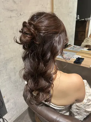 セミロング ヘアアレンジ パーソナルカラー 診断🍀マリンのヘアスタイル