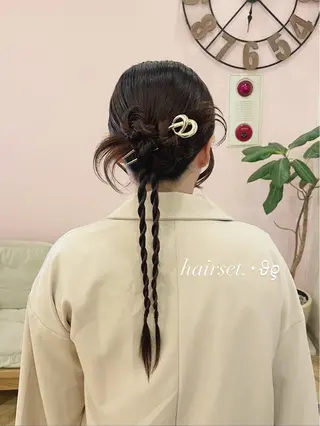 セミロング ヘアアレンジ ダブルカラー/ レイヤー🍒齋藤 澪のヘアスタイル