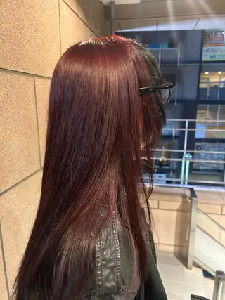 ロング カラー 峯崎響乃 ツヤ髪透明感カラーのヘアスタイル