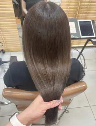 ミディアム カラー 頭皮×髪質改善 透明感カラー💎中村のヘアスタイル