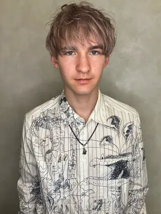 ショート カラー メンズ 透明感カラー/ 髪質改善町田佑人のヘアスタイル