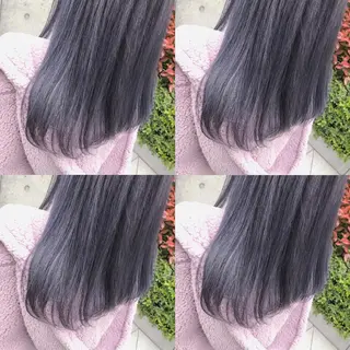 セミロング カラー ヘアアレンジ TAKUMAブリーチ /切りっぱなし🪽のヘアスタイル