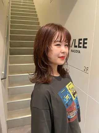 ミディアム 久保田 千尋のヘアスタイル