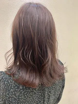 セミロング カラー 韓国風レイヤーカット ✨平野志織のヘアスタイル