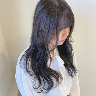 セミロング カラー 清水 亮太／赤み消しカラーのヘアスタイル