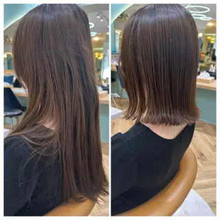 ミディアム 🛑柔らか透明感 カラー🛑大谷のヘアスタイル