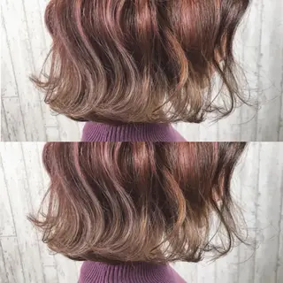 ミディアム カラー 田中 あかねのヘアスタイル