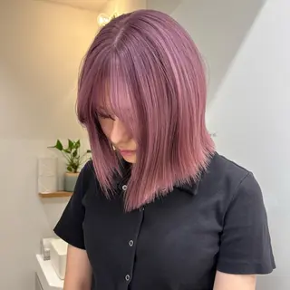 ミディアム 盛れる透明感カラー・ momokaのヘアスタイル
