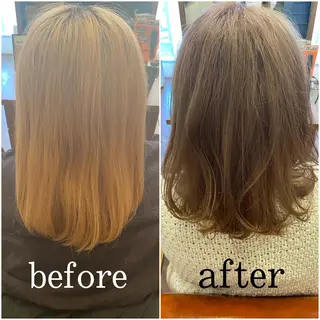 セミロング カラー 加藤 優紗のヘアスタイル