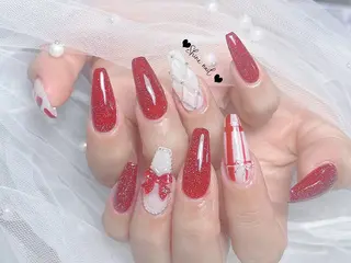 ネイル shine 🎀 長さだし&デザインのネイルデザイン
