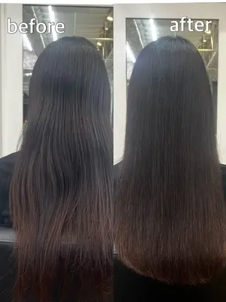 ロング 宇佐美佳／美髪 ストレート/縮毛矯正のヘアスタイル