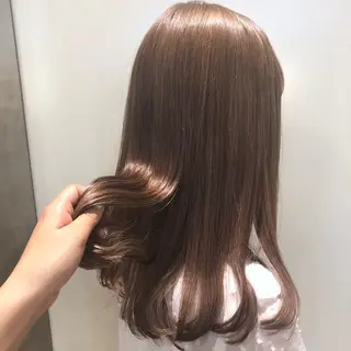 セミロング カラー Maya川越/ エクステ/ハイトーンのヘアスタイル