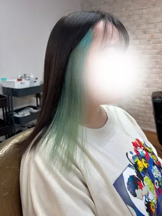 セミロング カラー レイヤーカット/ ハイトーン/ミノリのヘアスタイル