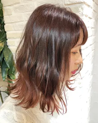 ミディアム カラー ヘアアレンジ 遠藤 拓馬のヘアスタイル