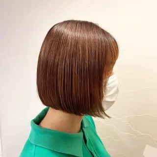 ショート 柔らか透明感カラー ｜ほんのりレイヤー｜のヘアスタイル