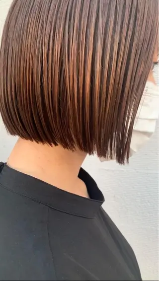 ミディアム カラー 梶原 真帆のヘアスタイル