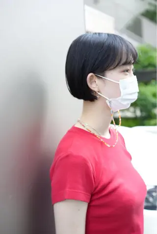 ショート カラー ボブパーマコテ巻き風 パーマNo1深江秀平のヘアスタイル