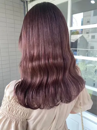 セミロング カラー i muのヘアスタイル