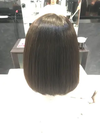ミディアム カラー 縮毛矯正⭐️ TAKAHIROのヘアスタイル