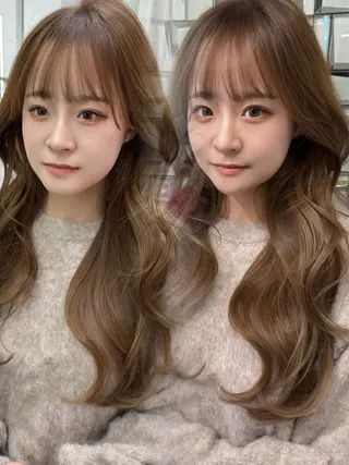 ロング カラー パーマ ko kiのヘアスタイル
