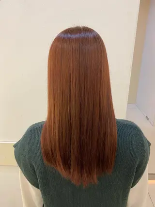 セミロング カラー ゆめ ベージュカラーのヘアスタイル