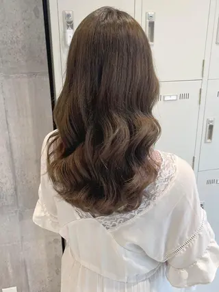 ロング カラー パーマ ヘアアレンジ メンズ キッズ ネイル マツエク・マツパ アイブロウ 🎀韓国レイヤー YURINA🎀のヘアスタイル