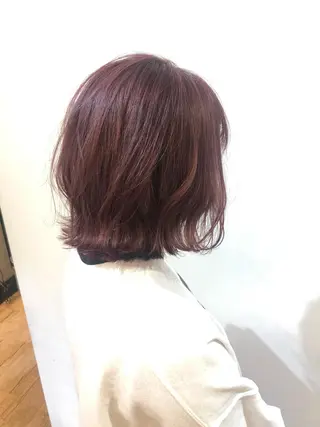 ショート カラー パーマ ヘアアレンジ 顔周りカット・相談 レイヤーも◎しずくのヘアスタイル