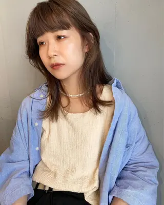 ロング カラー 東 みのりのヘアスタイル