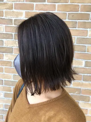 ミディアム カラー パーマ ヘアアレンジ ❣️倉敷❣️美髪 カラー能登一成のヘアスタイル