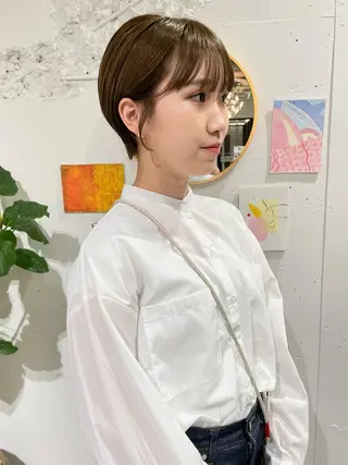 ショート 大角  実希のヘアスタイル