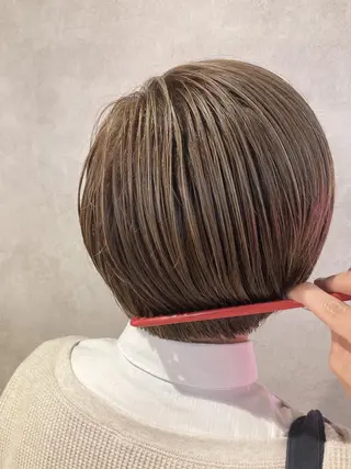 ショート カラー スキバサミを使わない カット🌼唯🌼のヘアスタイル