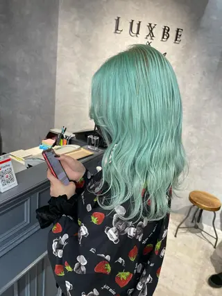 ミディアム ブリーチ&エクステ 🥀ケアカラー特化のヘアスタイル