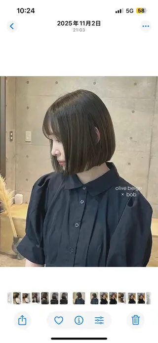 ショート カラー akane/ボブ /ブラウンベージュのヘアスタイル