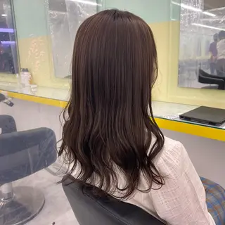 セミロング カラー ヘアアレンジ mai🍑暖色カラー /レイヤー💖のヘアスタイル