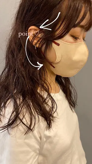 ミディアム カラー 砂原 ひよりのヘアスタイル