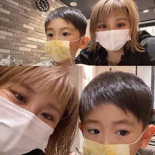 ショート カラー メンズ キッズ ✂︎ショート、ボブ、 レイヤー🩵YUMIのヘアスタイル