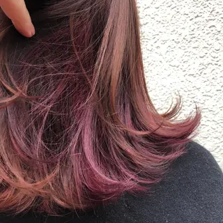 ミディアム カラー パーマ ヘアアレンジ 【白髪ぼかし 専門GBG】自由が丘のヘアスタイル