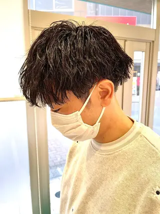 ショート パーマ メンズ メンズパーマ特化/ メッシュ/薫/店長のヘアスタイル