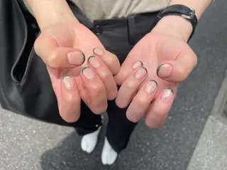 ネイル はばすみれ🎀ﾈｲﾙ 光ﾌｪｲｼｬﾙ ﾍｱのネイルデザイン
