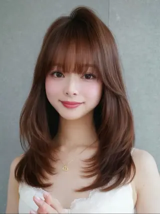 ミディアム カラー ヘアアレンジ 【博多髪質改善】 吉村　清志のヘアスタイル