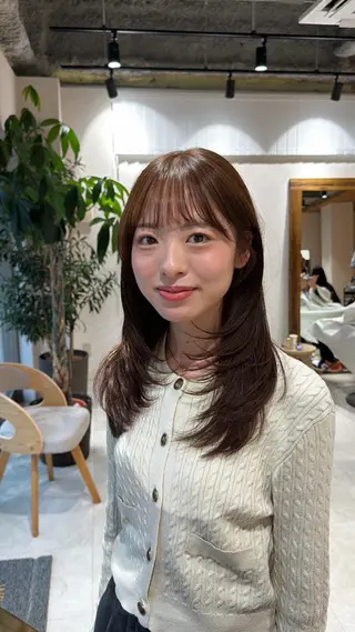 ミディアム カラー 🩵ボブ/レイヤー /髪質改善🩵のヘアスタイル