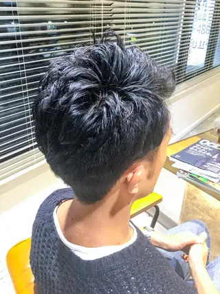 ショート パーマ レイヤー×ヘッドスパ ＊保田遥＊のヘアスタイル