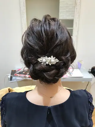 ミディアム ヘアアレンジ 似合わせレイヤー/ 美髪縮毛矯正/ミナエのヘアスタイル