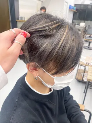 カラー メンズ 森本裕/オーナー/ ハイトーン/パーマのヘアスタイル
