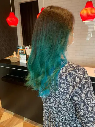ロング カラー 髪質改善/ブリーチ メンズパーマ遠藤勇輝のヘアスタイル