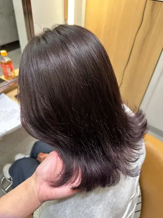 ミディアム カラー 艶髪/透明感カラー ヤマダモモカのヘアスタイル