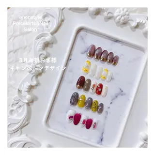 ミディアム カラー 👑enen style👑のネイルデザイン