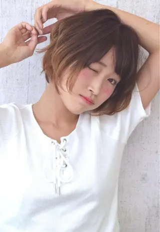 カラー ショートヘア、ボブ こやさん　コヤマのヘアスタイル