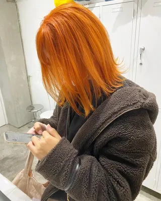 ミディアム カラー ヘアアレンジ ササキカズマ〻透明感 〻色落ち〻赤み消しのヘアスタイル